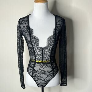 Victoria’s Secret Black Lace Y2K Bodysuit